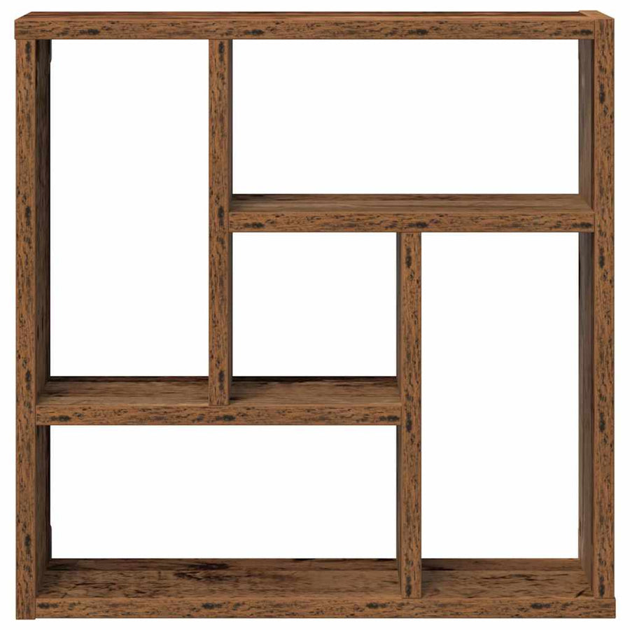 Wandschap 45x16x45 cm bewerkt hout oud houtkleurig