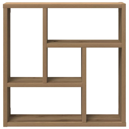 Wandschap 45x16x45 cm bewerkt hout artisanaal eikenkleurig