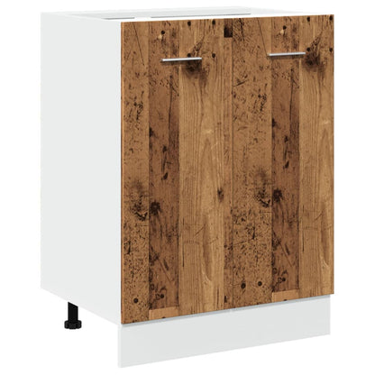 Onderkast 60x46x81,5 cm bewerkt hout oud houtkleurig