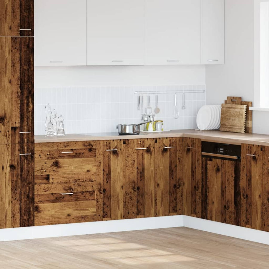 Onderkast 60x46x81,5 cm bewerkt hout oud houtkleurig