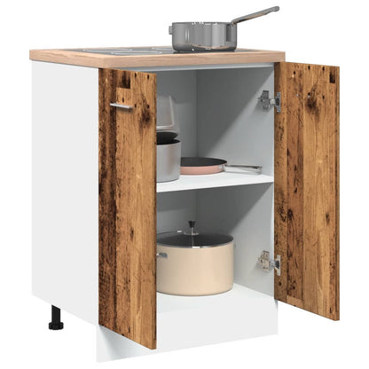 Onderkast 60x46x81,5 cm bewerkt hout oud houtkleurig
