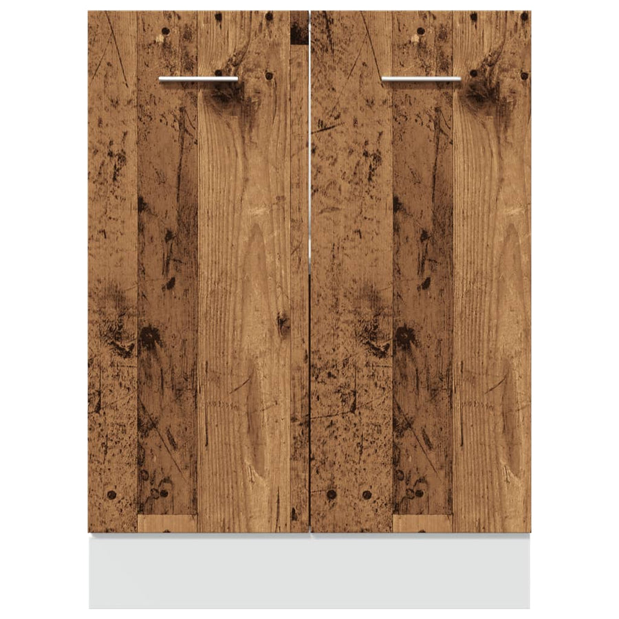 Onderkast 60x46x81,5 cm bewerkt hout oud houtkleurig