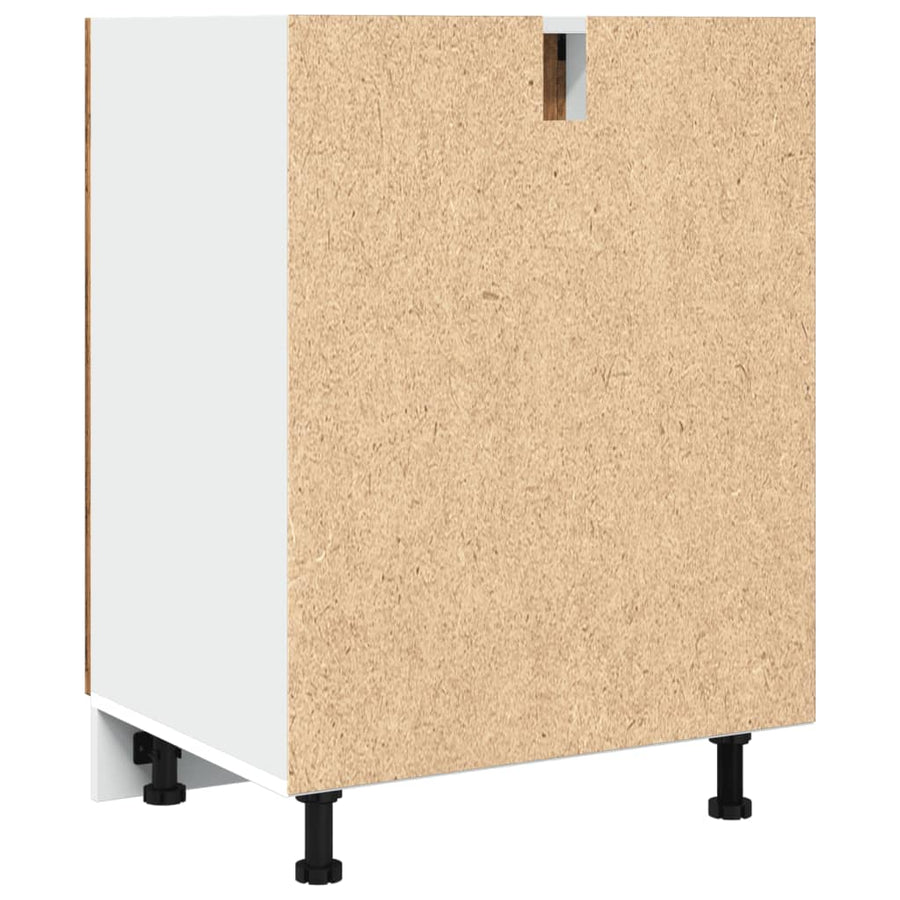 Onderkast 60x46x81,5 cm bewerkt hout oud houtkleurig