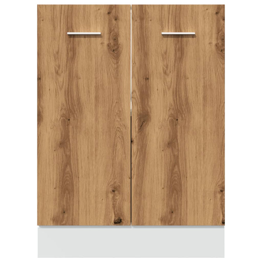 Onderkast 60x46x81,5 cm bewerkt hout artisanaal eikenkleur