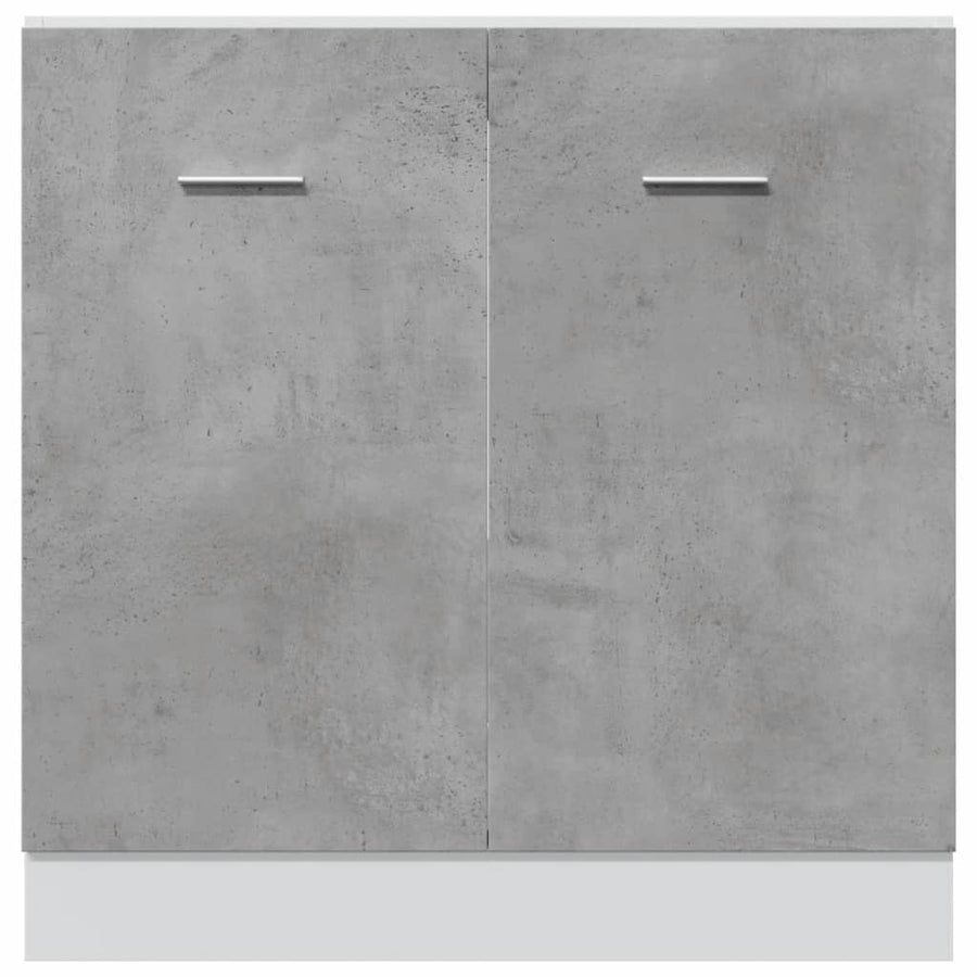 Wastafelonderkast 80x46x81,5 cm bewerkt hout betongrijs