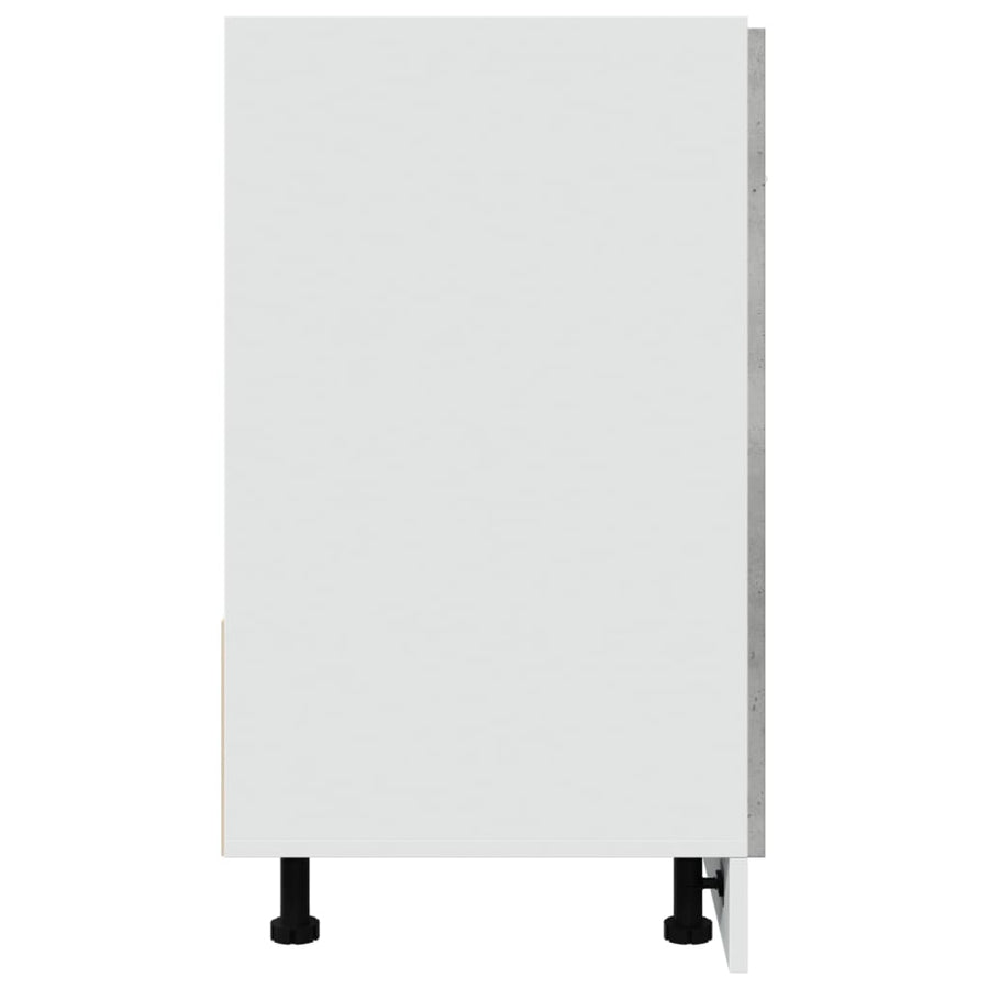 Wastafelonderkast 80x46x81,5 cm bewerkt hout betongrijs