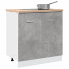 Wastafelonderkast Lyon 80x46x81,5 cm betongrijs bewerkt hout