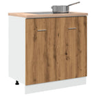 Gootsteenkast 80x46x81,5 cm bewerkt hout eikenkleur