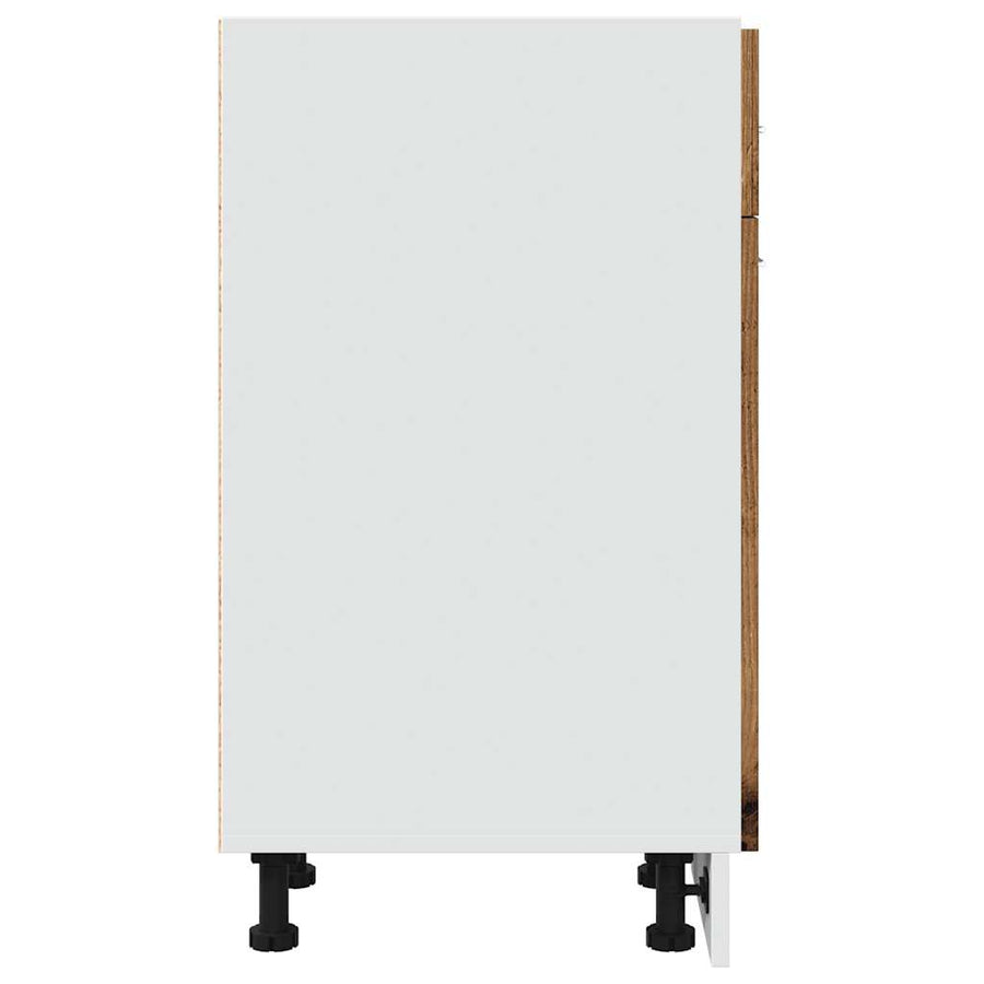 Onderkast met lade 30x46x81,5 cm bewerkt hout oud houtkleurig