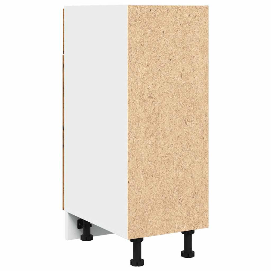 Onderkast met lade 30x46x81,5 cm bewerkt hout oud houtkleurig