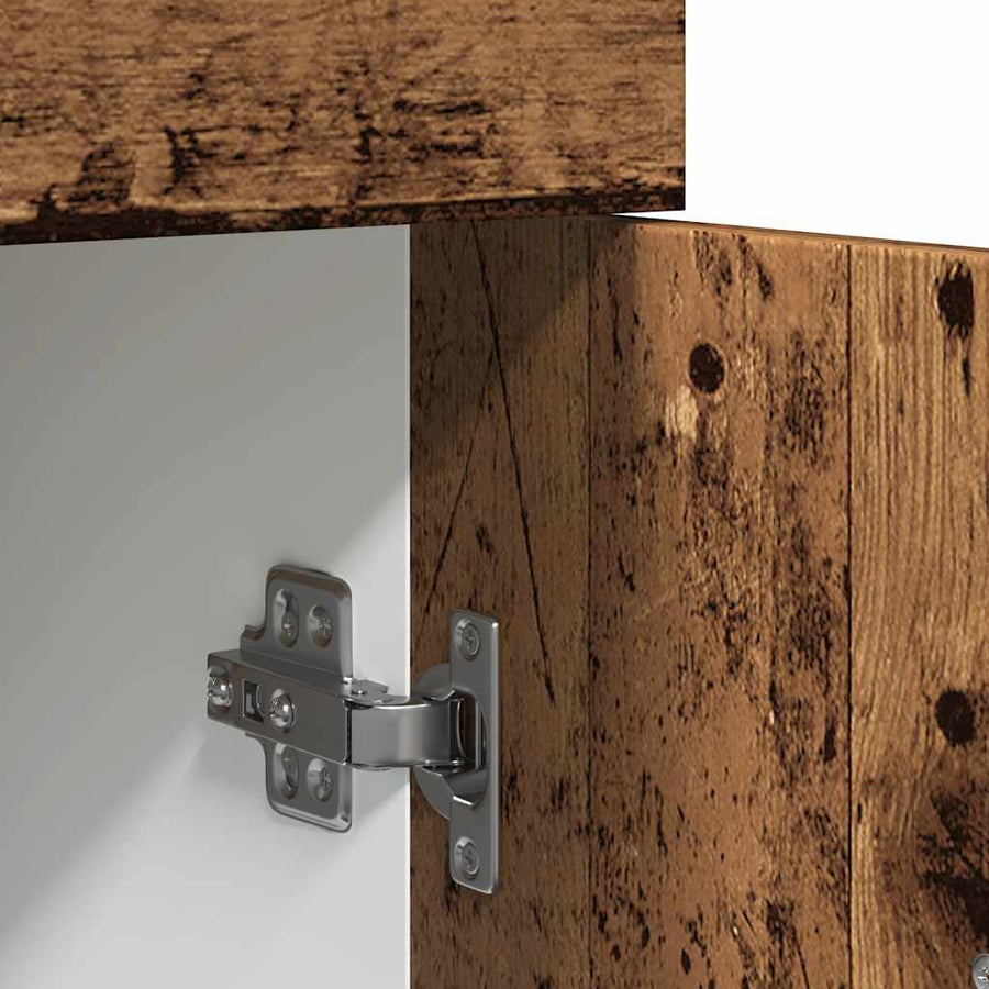 Onderkast met lade 30x46x81,5 cm bewerkt hout oud houtkleurig