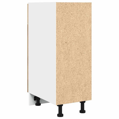 Onderkast met lade 30x46x81,5 cm bewerkt hout artisanaal eiken