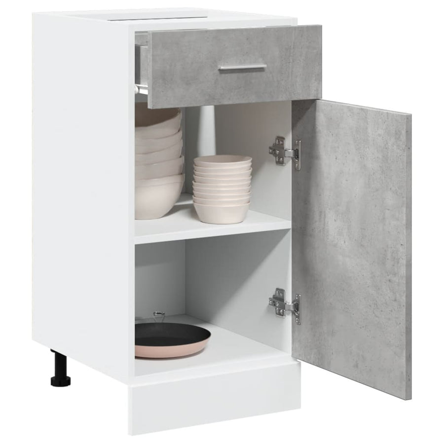 Onderkast met lade 40x46x81,5 cm bewerkt hout betongrijs