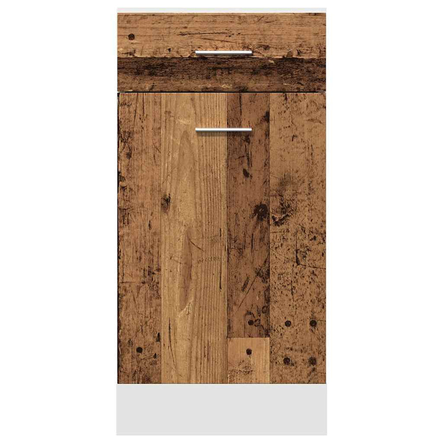 Onderkast met lade 40x46x81,5 cm bewerkt hout oud houtkleurig