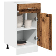 Onderkast keuken 40x46x81,5 cm bewerkt hout oud houtkleurig