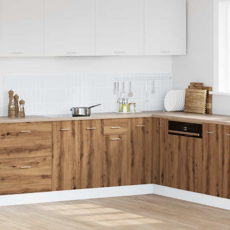 Onderkast met lade 40x46x81,5 cm bewerkt hout artisanaal eiken