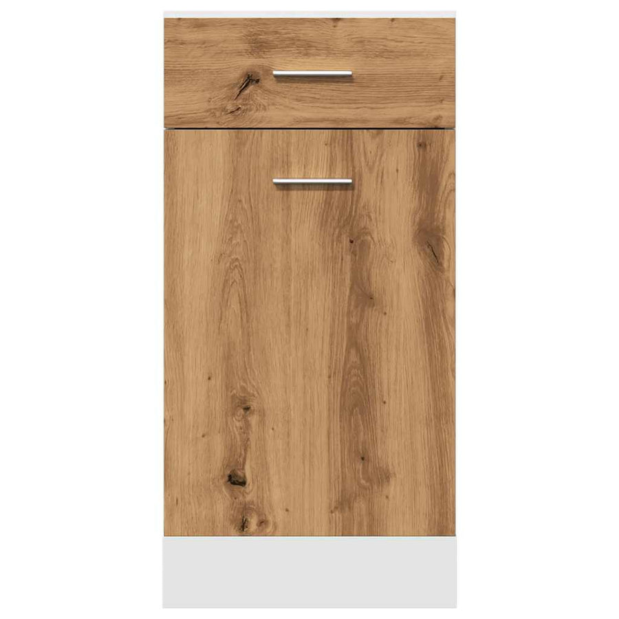 Onderkast met lade 40x46x81,5 cm bewerkt hout artisanaal eiken