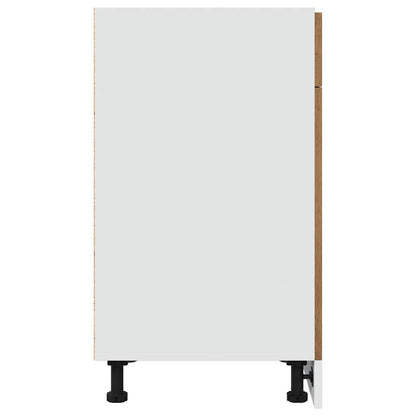 Onderkast met lade 40x46x81,5 cm bewerkt hout artisanaal eiken