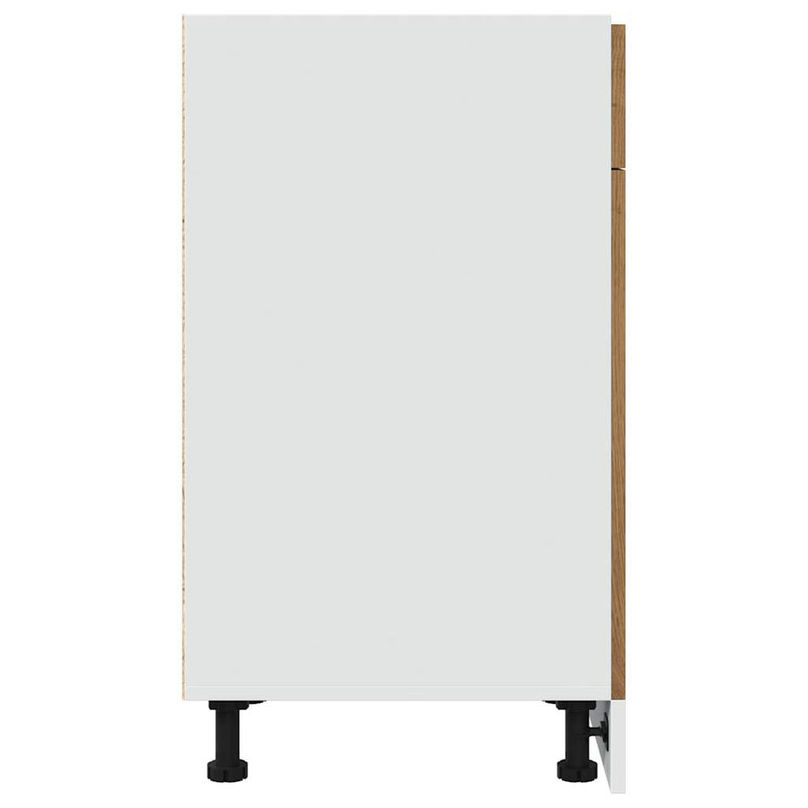 Onderkast met lade 40x46x81,5 cm bewerkt hout artisanaal eiken