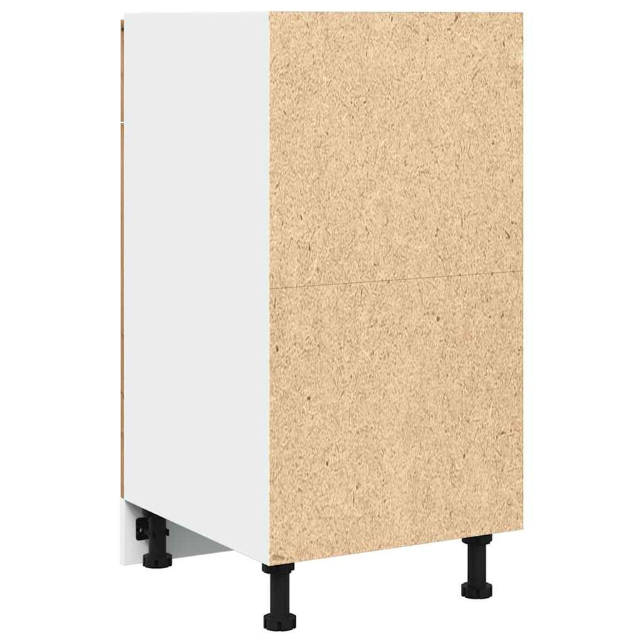 Onderkast met lade 40x46x81,5 cm bewerkt hout artisanaal eiken