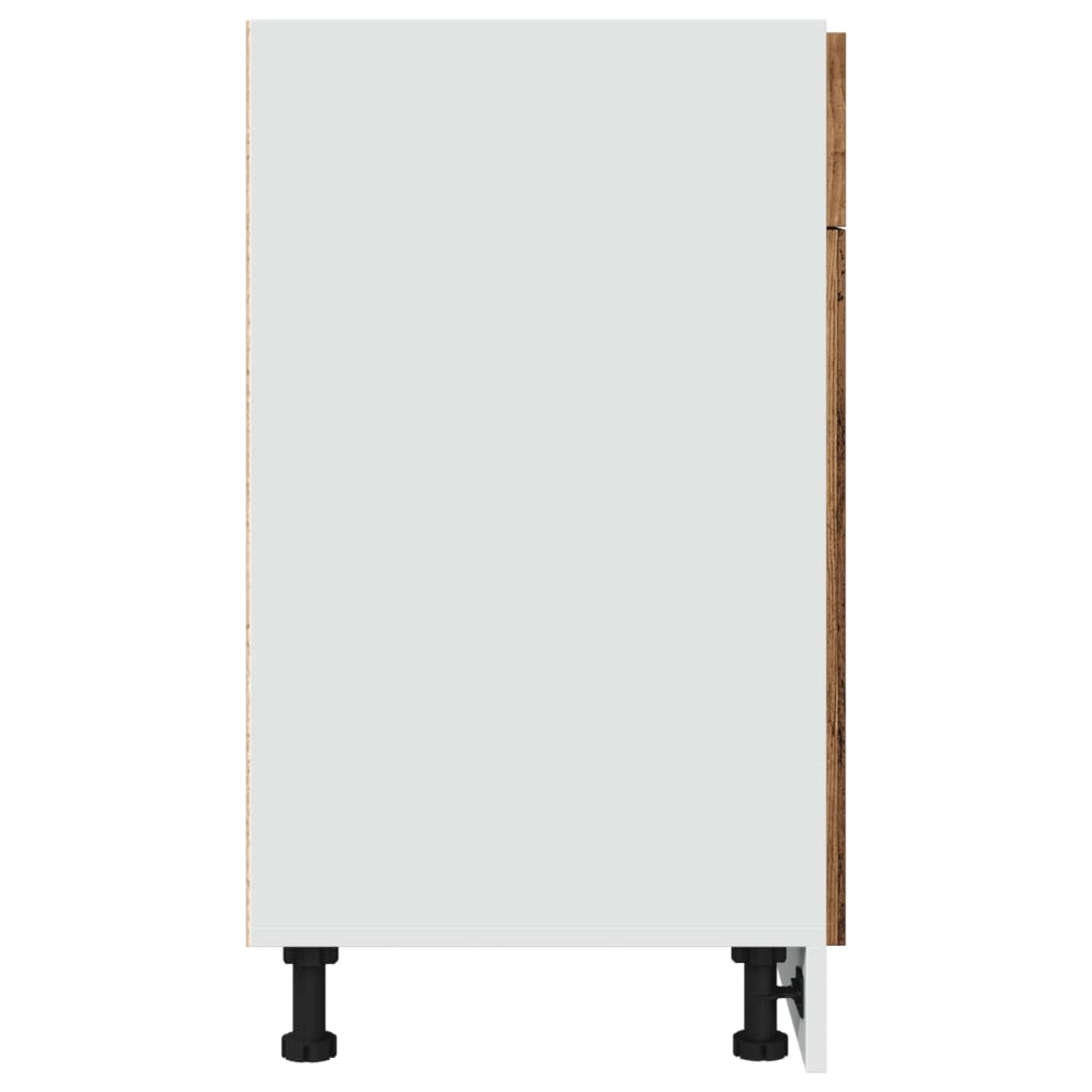 Onderkast met lade 50x46x81,5 cm bewerkt hout oud houtkleurig