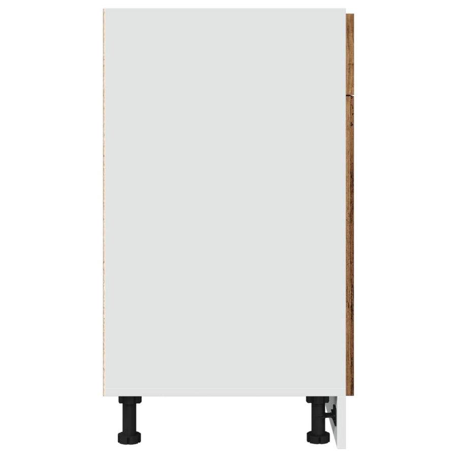 Onderkast met lade 50x46x81,5 cm bewerkt hout oud houtkleurig