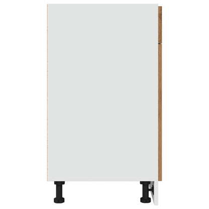 Onderkast met lade 50x46x81,5 cm bewerkt hout artisanaal eiken