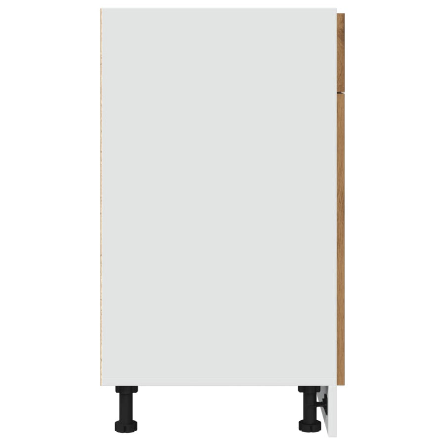 Onderkast met lade 50x46x81,5 cm bewerkt hout artisanaal eiken