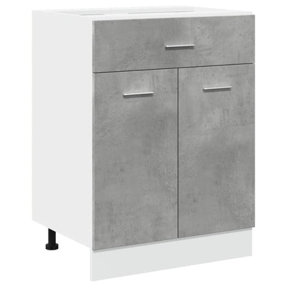Onderkast met lade 60x46x81,5 cm bewerkt hout betongrijs