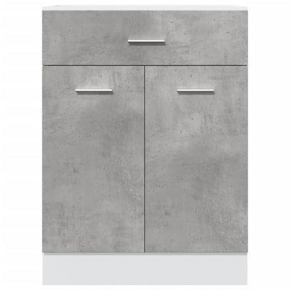 Onderkast met lade 60x46x81,5 cm bewerkt hout betongrijs