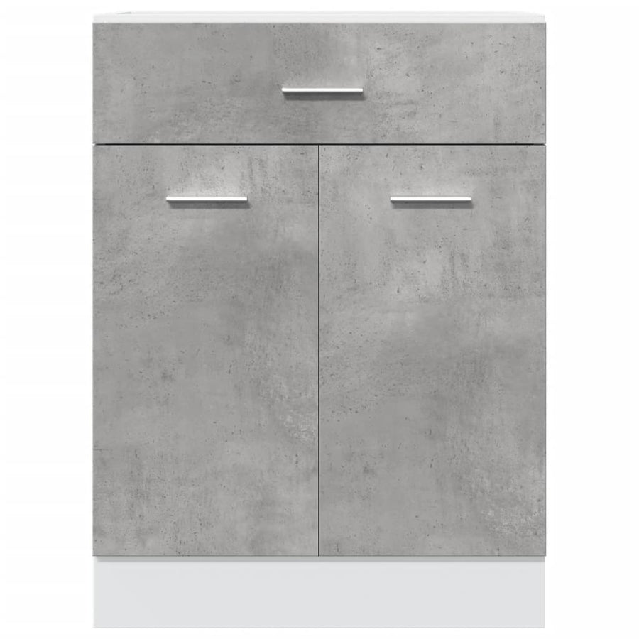 Onderkast met lade 60x46x81,5 cm bewerkt hout betongrijs