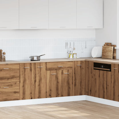 Onderkast met lade 60x46x81,5 cm bewerkt hout artisanaal eiken
