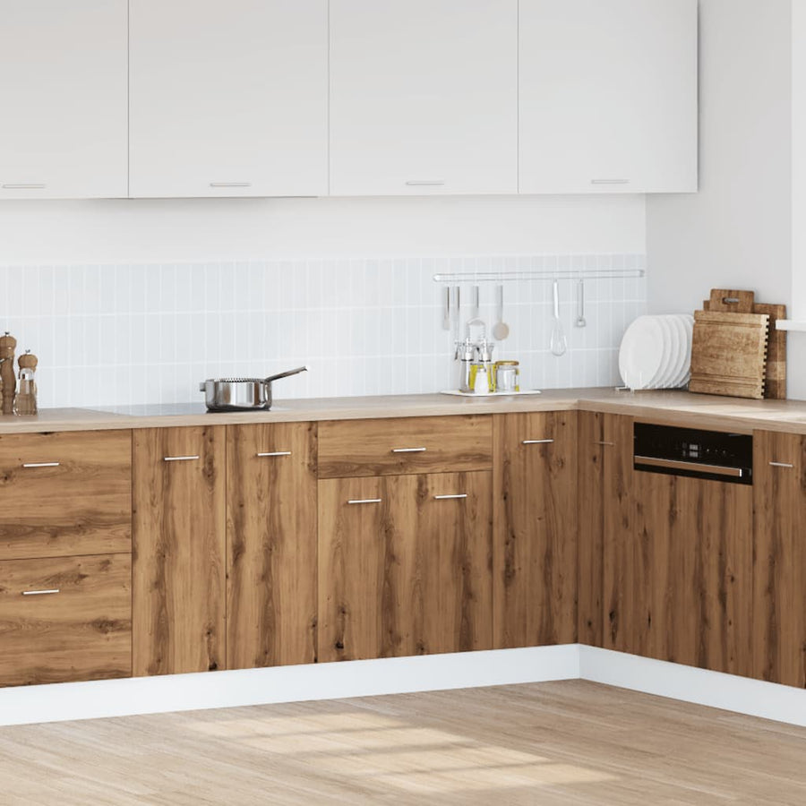Onderkast met lade 60x46x81,5 cm bewerkt hout artisanaal eiken