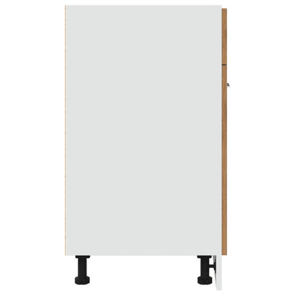 Onderkast met lade 60x46x81,5 cm bewerkt hout artisanaal eiken