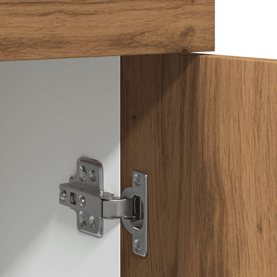 Onderkast met lade 60x46x81,5 cm bewerkt hout artisanaal eiken