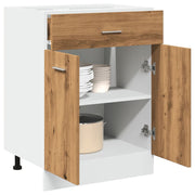 Onderkast 60x46x81,5 cm bewerkt hout artisanaal eiken