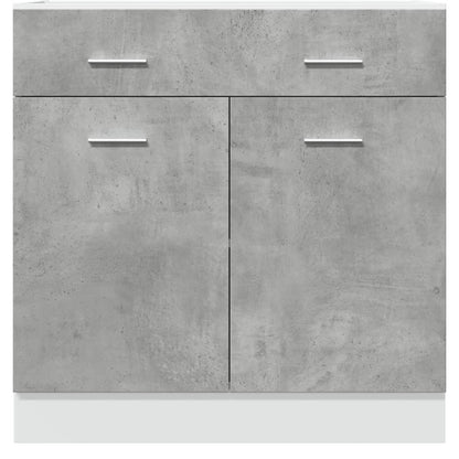 Onderkast met lade 80x46x81,5 cm bewerkt hout betongrijs