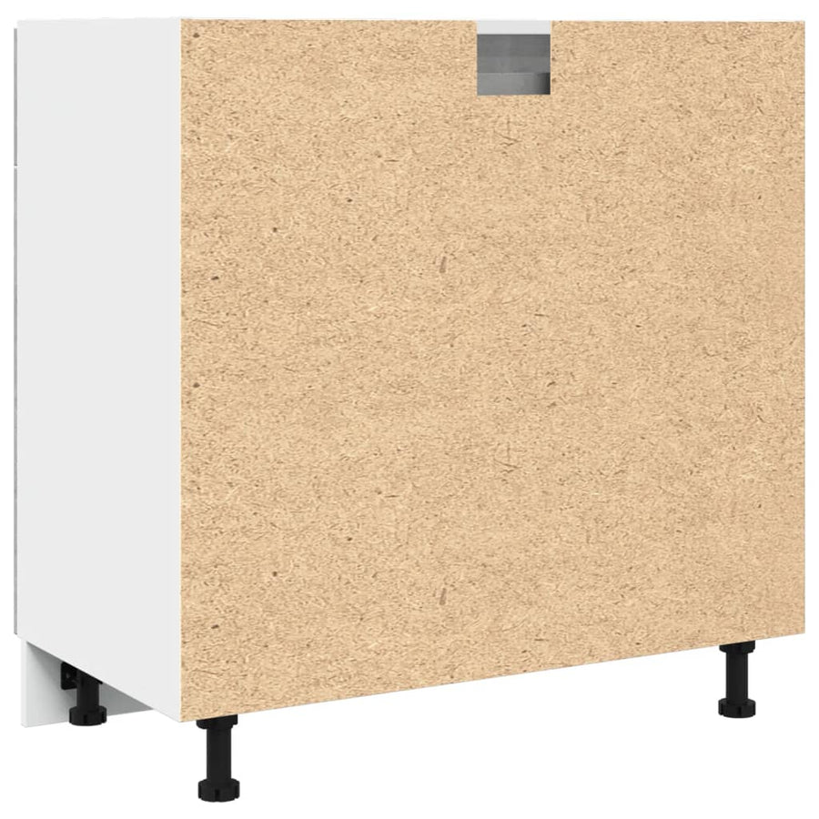 Onderkast met lade 80x46x81,5 cm bewerkt hout betongrijs