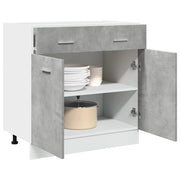 Onderkast met lade Lyon 80x46x81,5 cm bewerkt hout betongrijs
