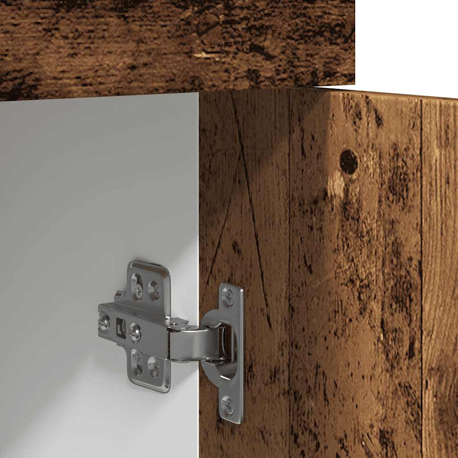 Onderkast met lade 80x46x81,5 cm bewerkt hout oud houtkleurig