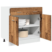 Onderkast 80x46x81,5 cm bewerkt hout oud houtkleurig
