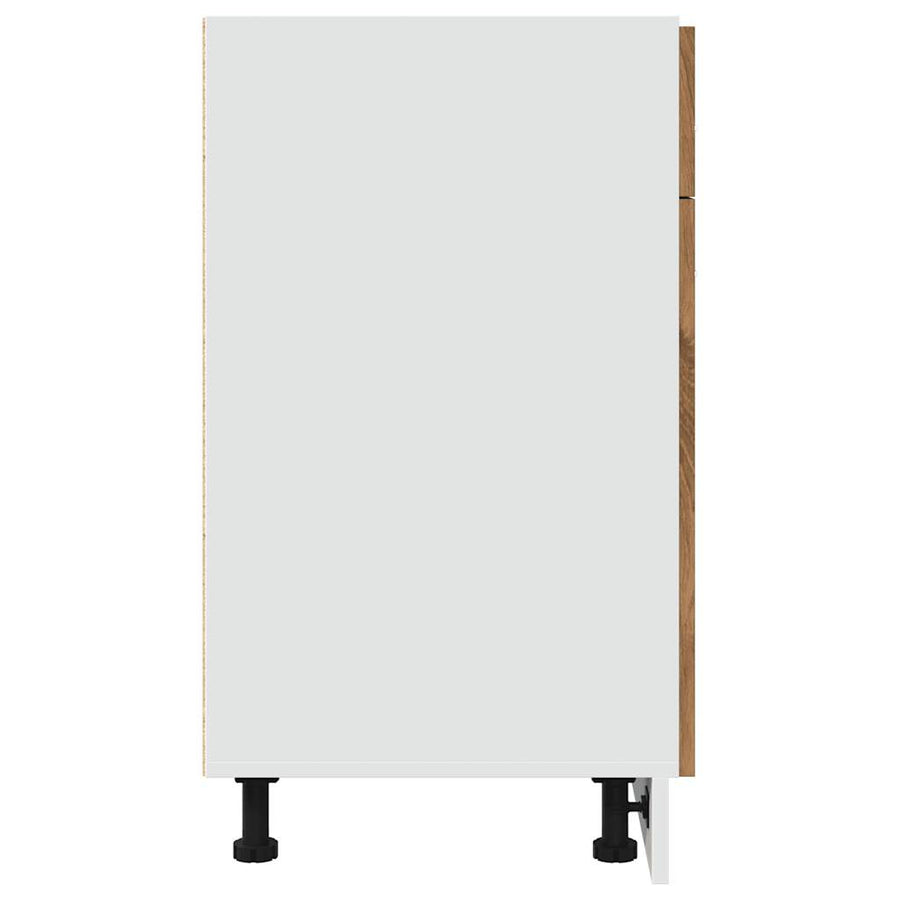 Onderkast met lade 80x46x81,5 cm bewerkt hout artisanaal eiken