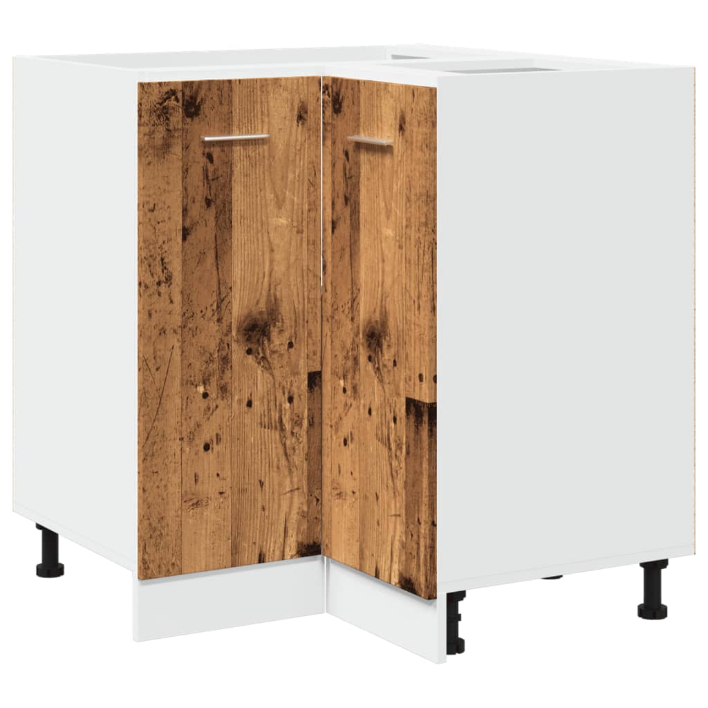 Keukenkastje 75,5x75,5x81,5 cm bewerkt hout oud houtkleurig