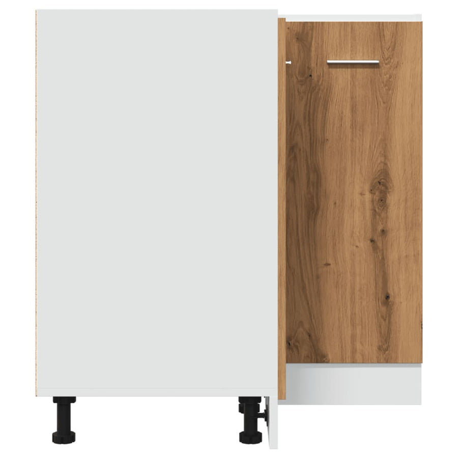 Keukenkastje 75,5x75,5x81,5 cm bewerkt hout artisanaal eiken