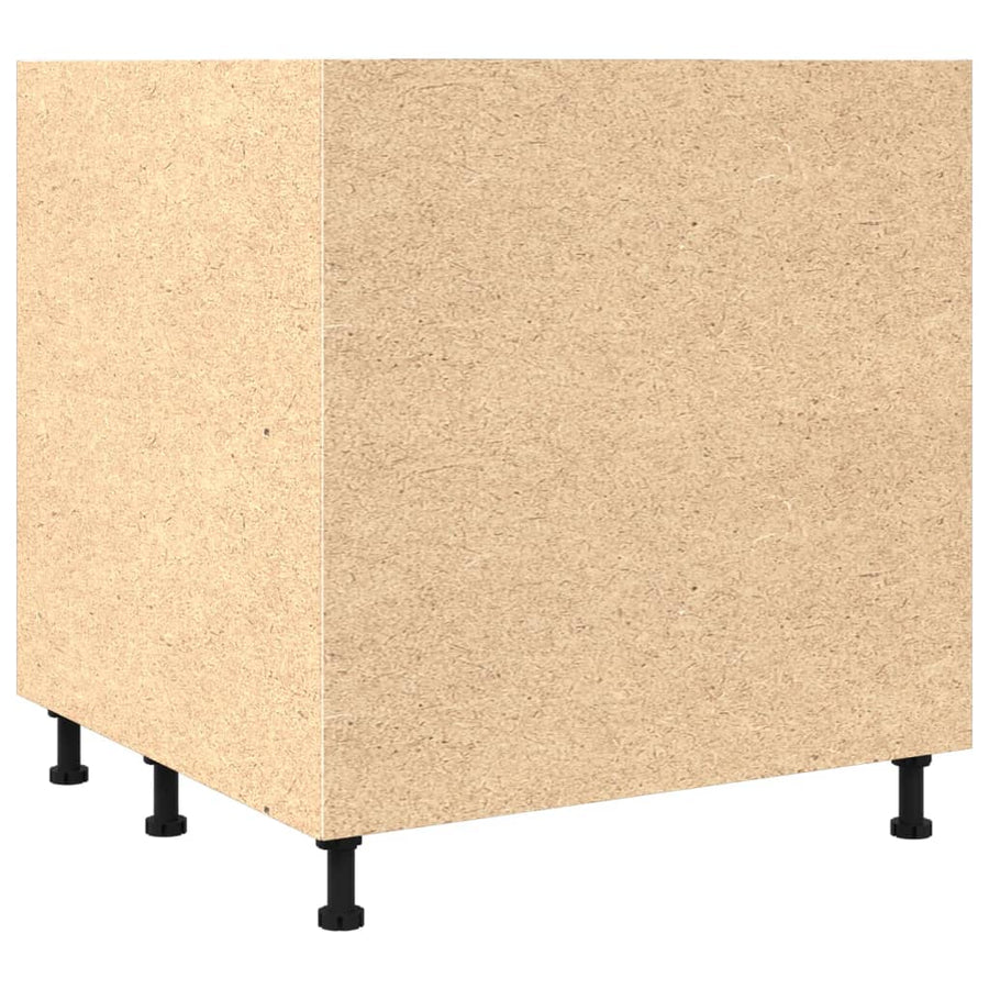 Keukenkastje 75,5x75,5x81,5 cm bewerkt hout artisanaal eiken