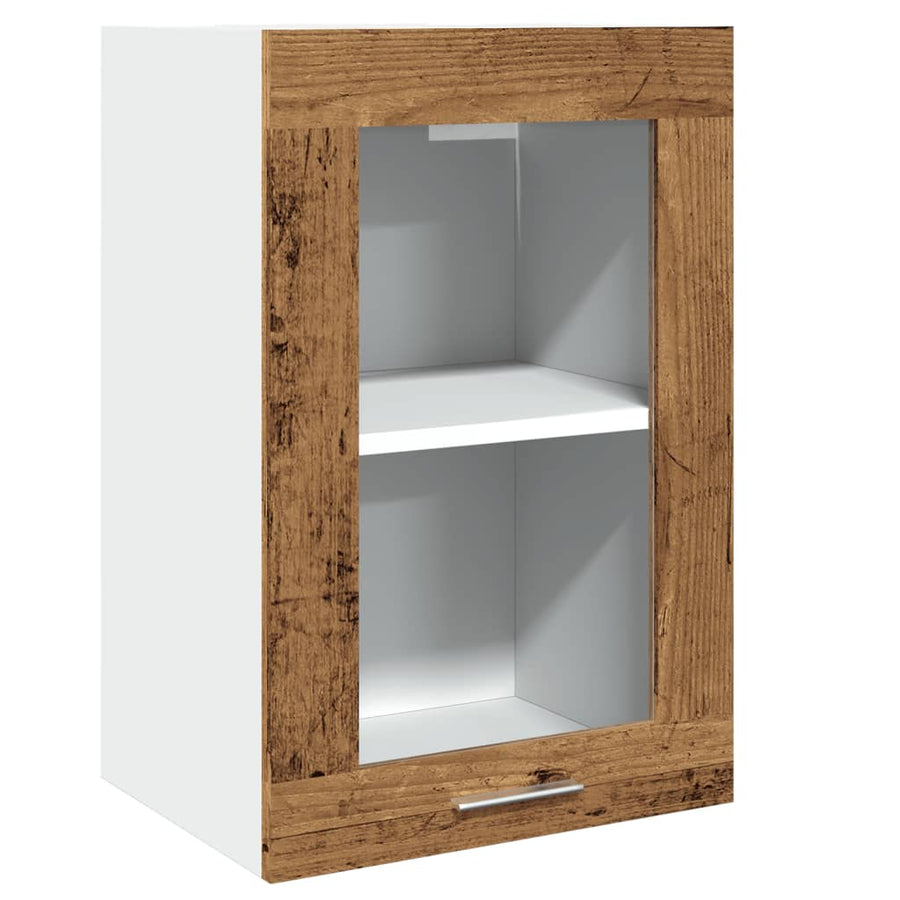 Hangkast 40x31x60 cm bewerkt hout oud houtkleurig
