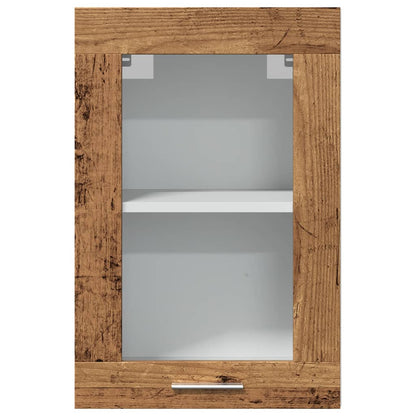 Hangkast 40x31x60 cm bewerkt hout oud houtkleurig