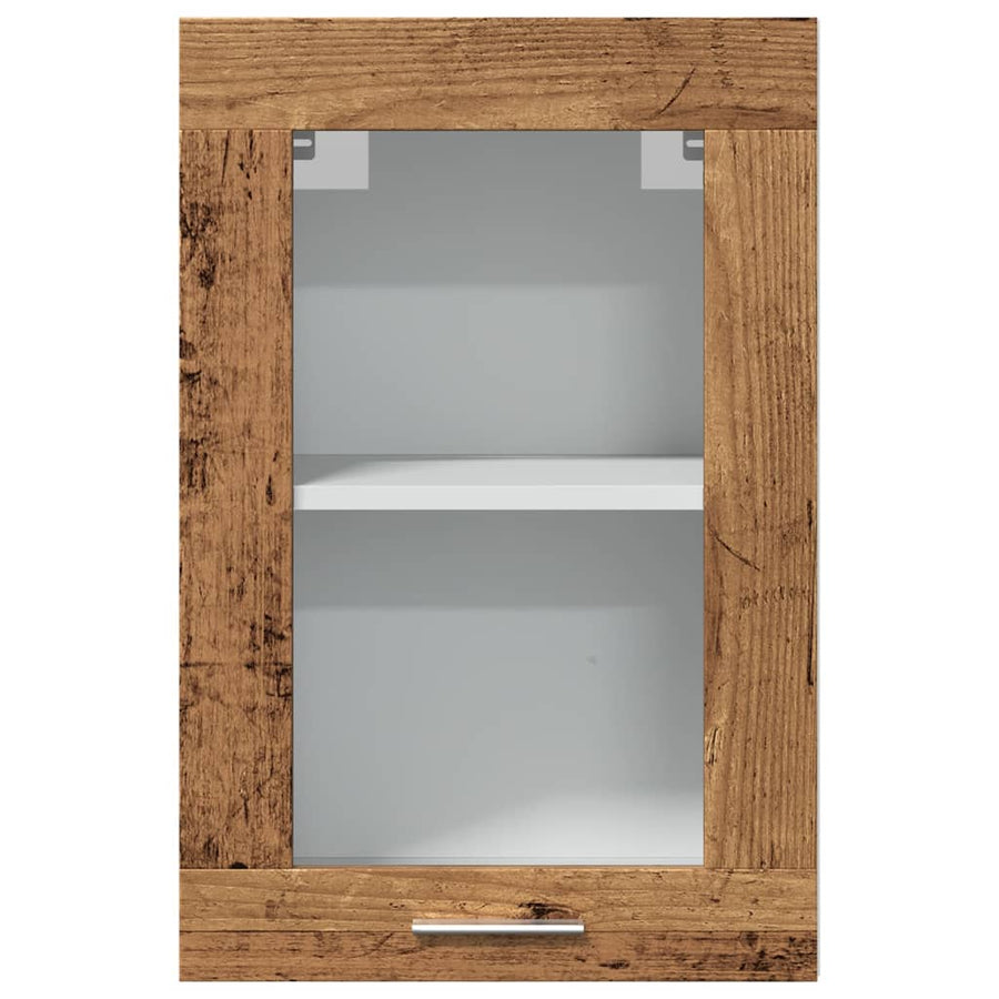 Hangkast 40x31x60 cm bewerkt hout oud houtkleurig