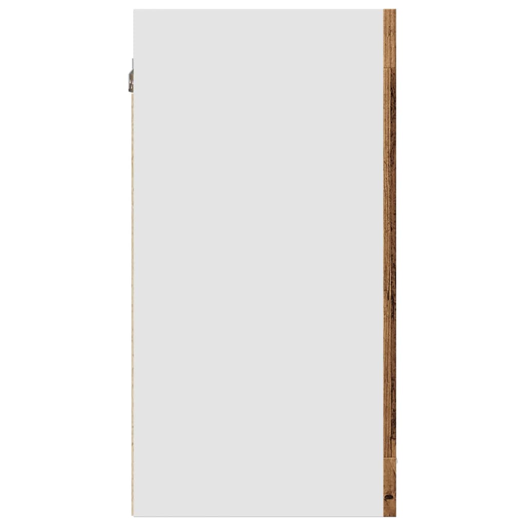 Hangkast 40x31x60 cm bewerkt hout oud houtkleurig