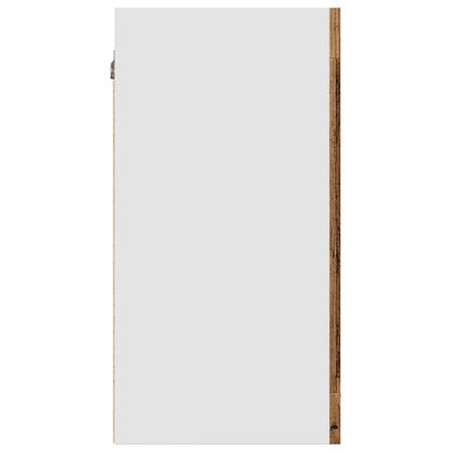 Hangkast 40x31x60 cm bewerkt hout oud houtkleurig